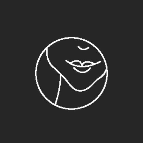 Lavinde Copenhagen ikon - Farveguide hjælper dig med at finde dit foundationsmatch (hvid på sort ikon)