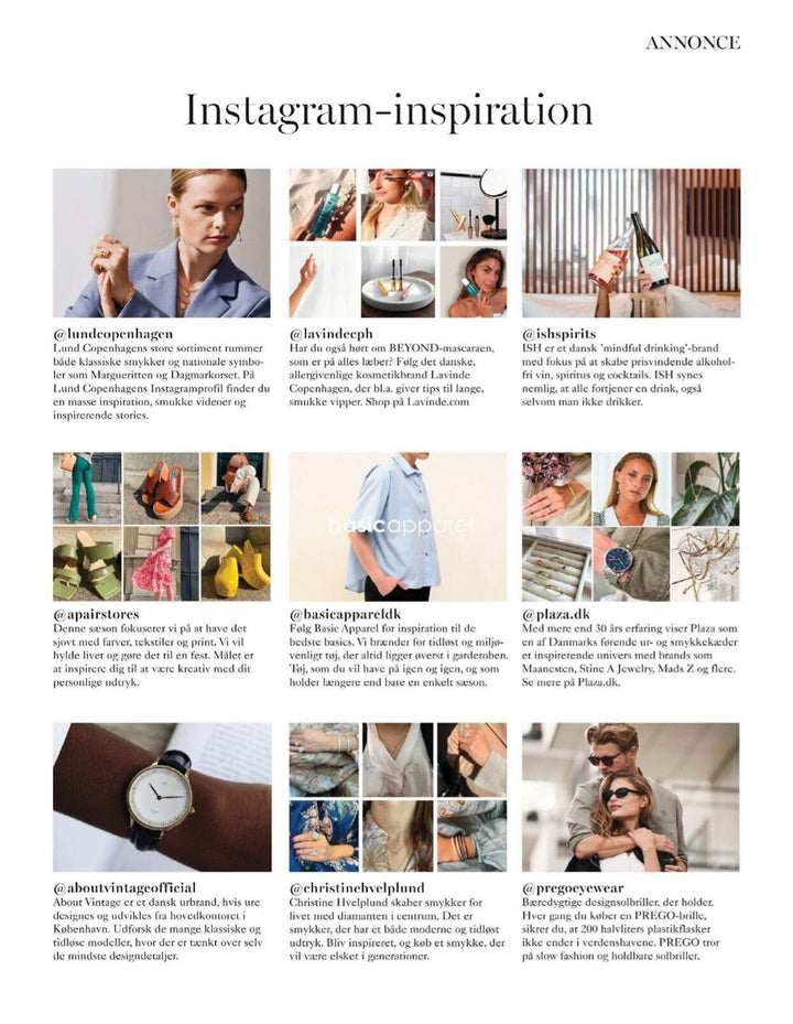 Lavinde Copenhagen Instagram i Eurowoman Magazine